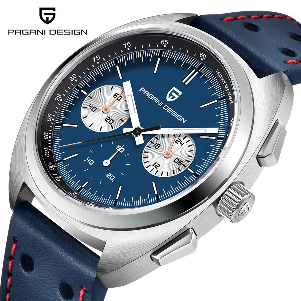 PAGANI DESIGN Men's Sapphire Quartz Chronograph Luxury Wristwatch