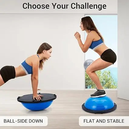 Non Slip Half Exercise Ball For Yoga Pilates Fitness Training