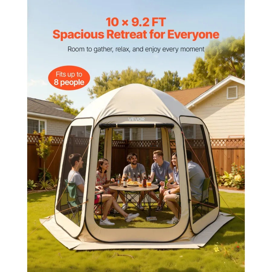 Screen House Pop Up Tent With Netting Sides Canopy