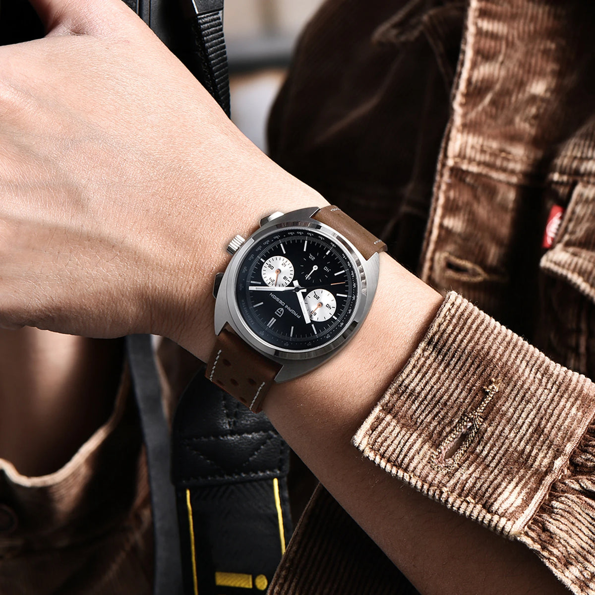 PAGANI DESIGN Men's Sapphire Quartz Chronograph Luxury Wristwatch