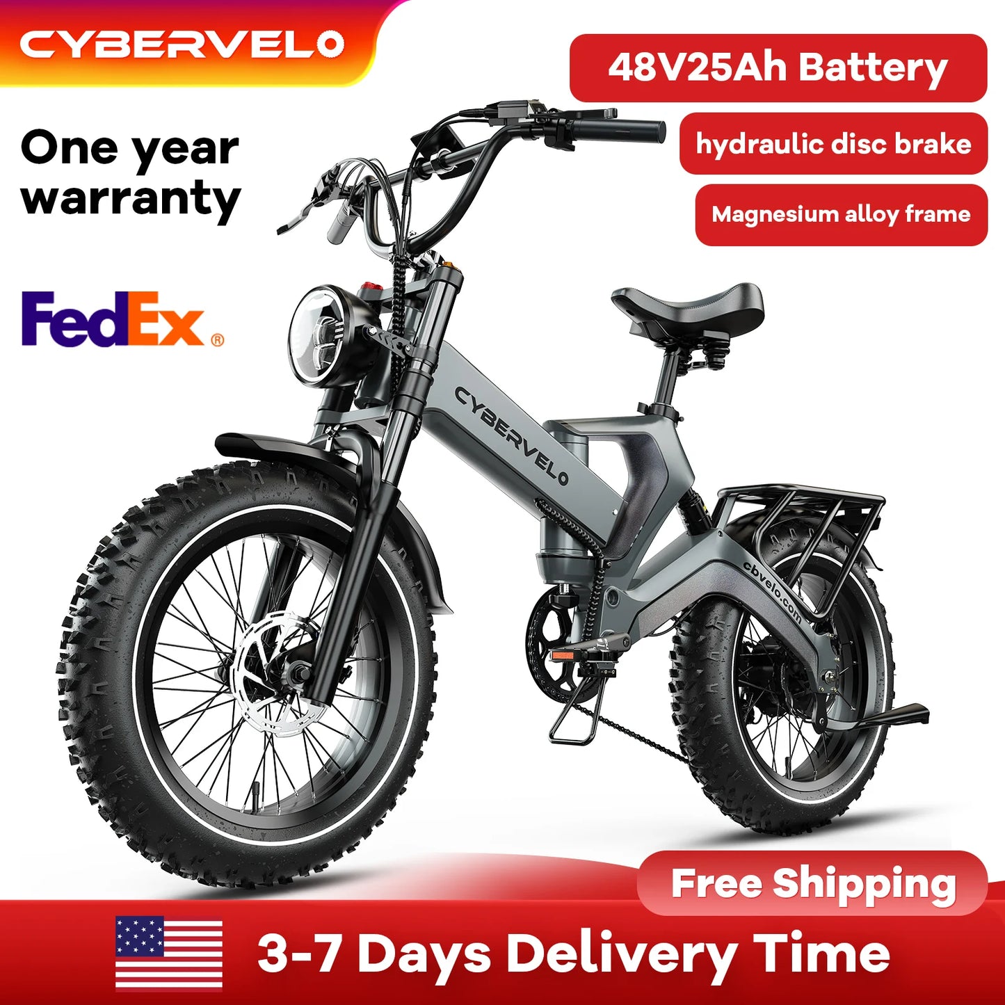 Cybvelo EK6 Folding Electric Bike 2000W Peak Power