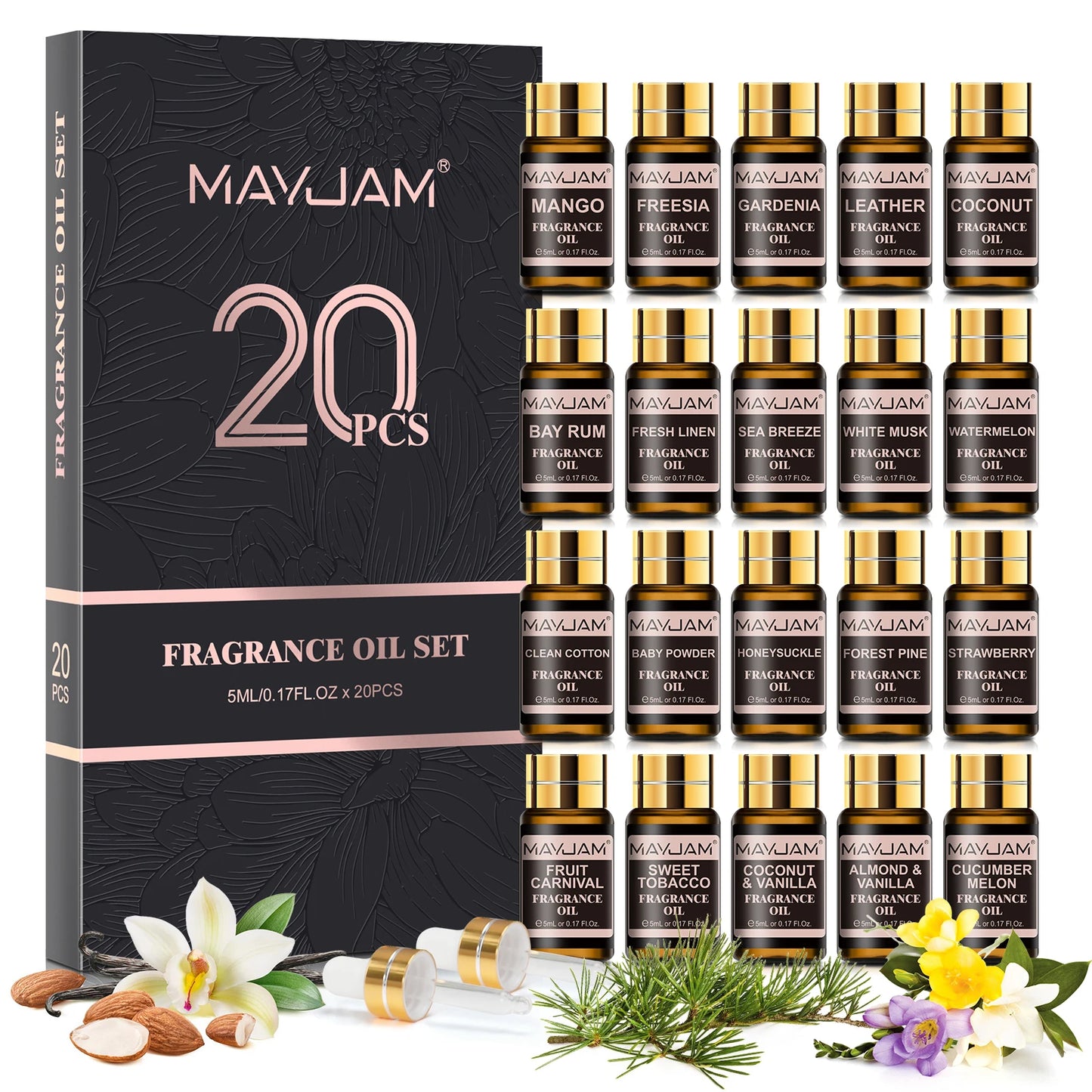 MAYJAM Fragrance Oils Kit Coconut Vanilla Musk Set