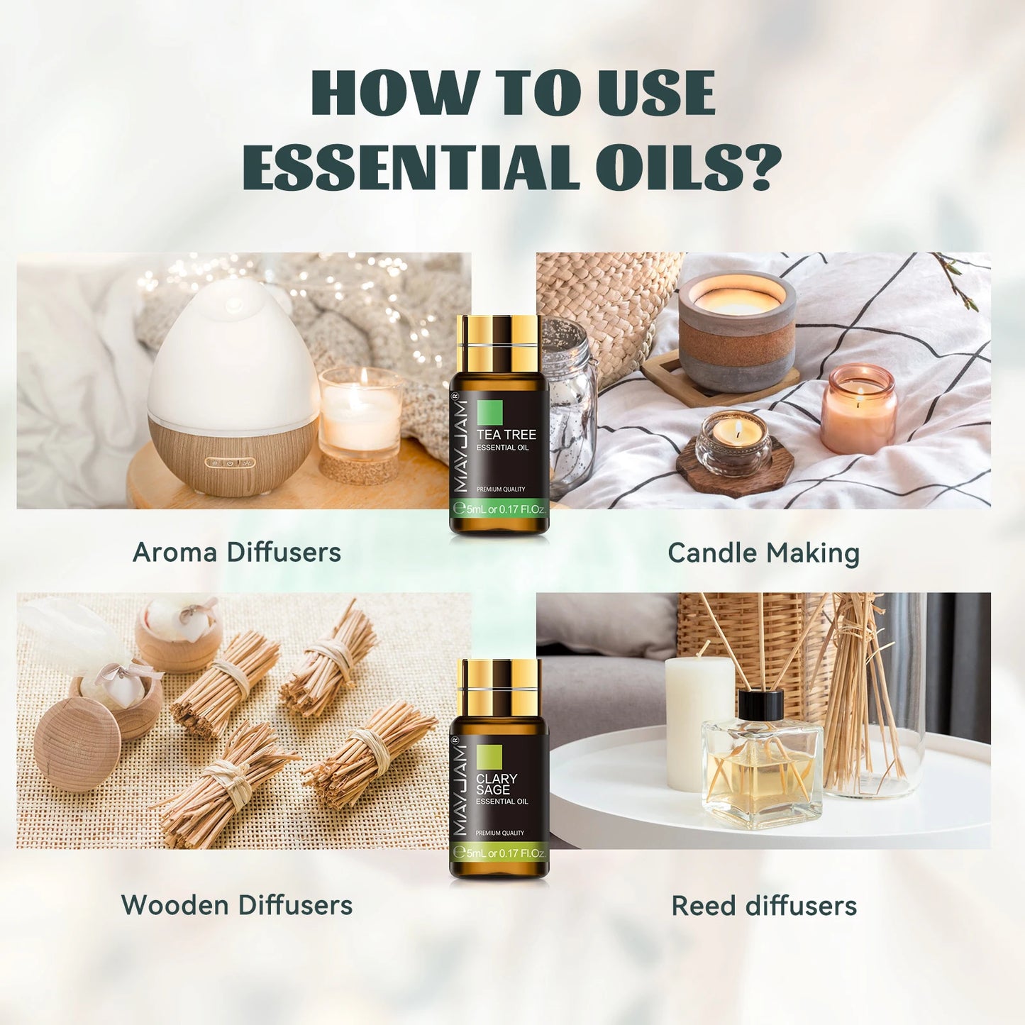 MAYJAM 35 Bottles Essential Oils Kit Gift Box Assorted Scents