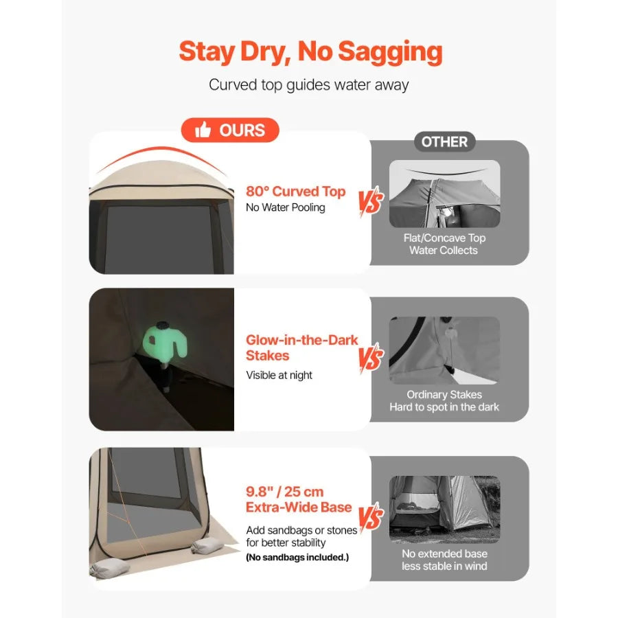 Screen House Pop Up Tent With Netting Sides Canopy
