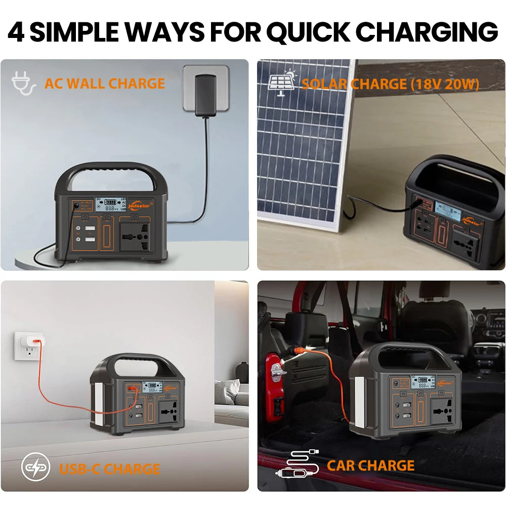 Jsdsolar Portable Solar Power Station 500W With 110V 220V