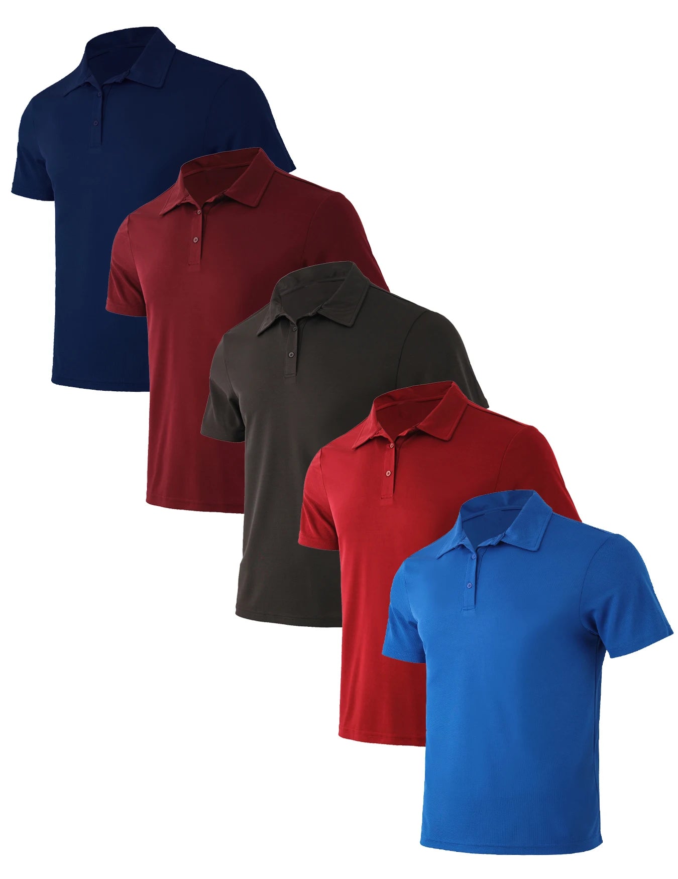 Men's Quick Dry Solid Polo Shirt Breathable Short Sleeve