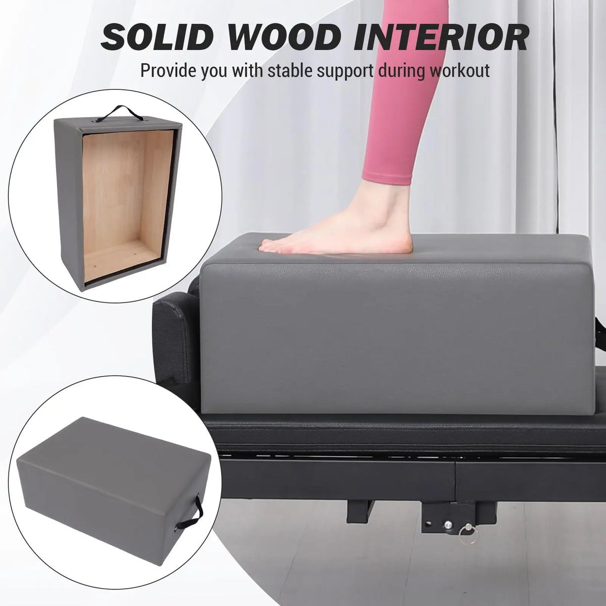 HiMISS Portable Pilates Reformer Sitting Box For Home
