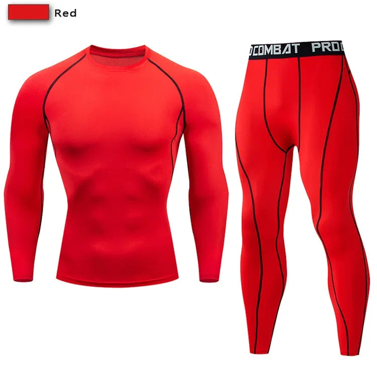 Men Compression Sportswear Set Two Piece Tracksuit