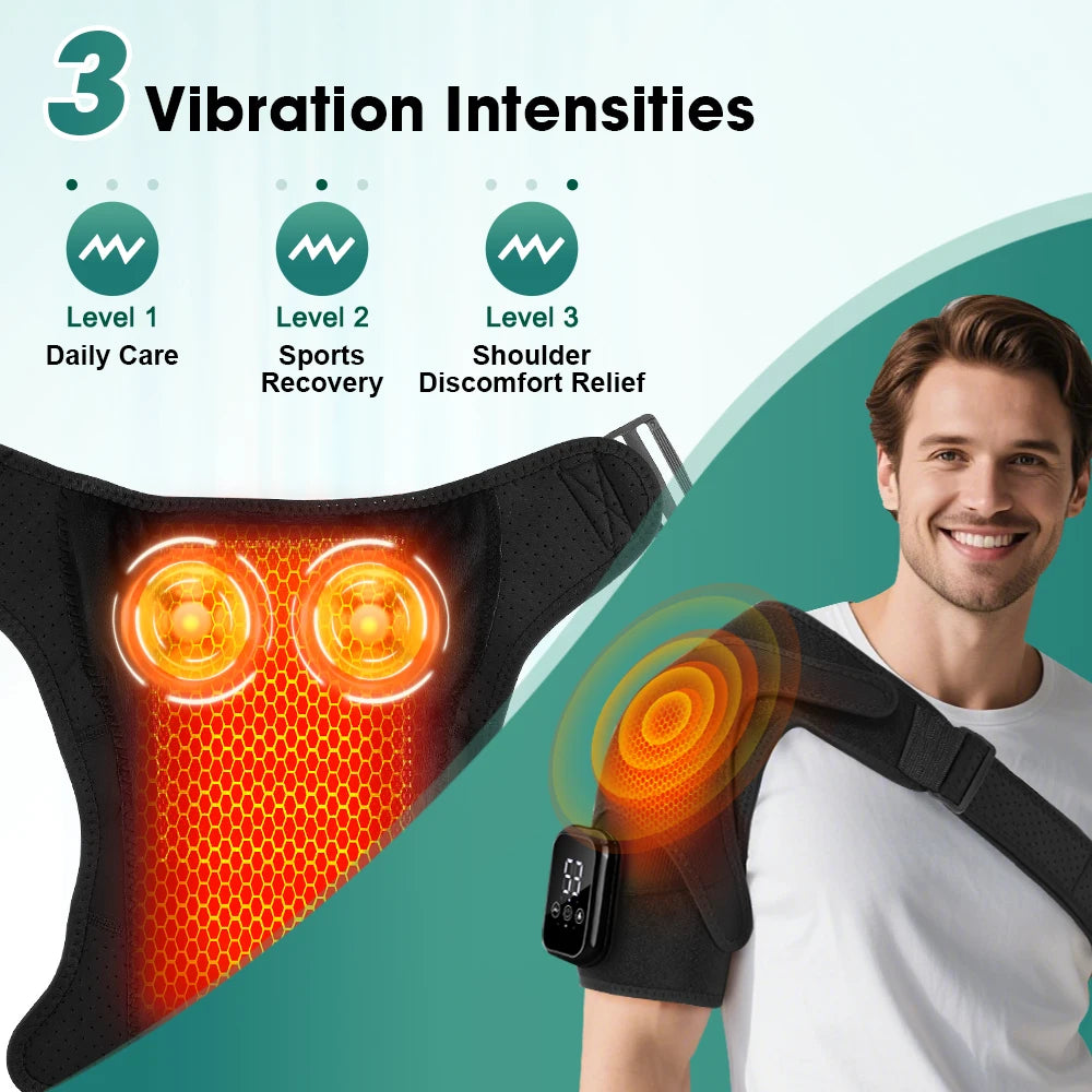 PASTSKY Heated Shoulder Massager With Vibration And Adjustable Heat