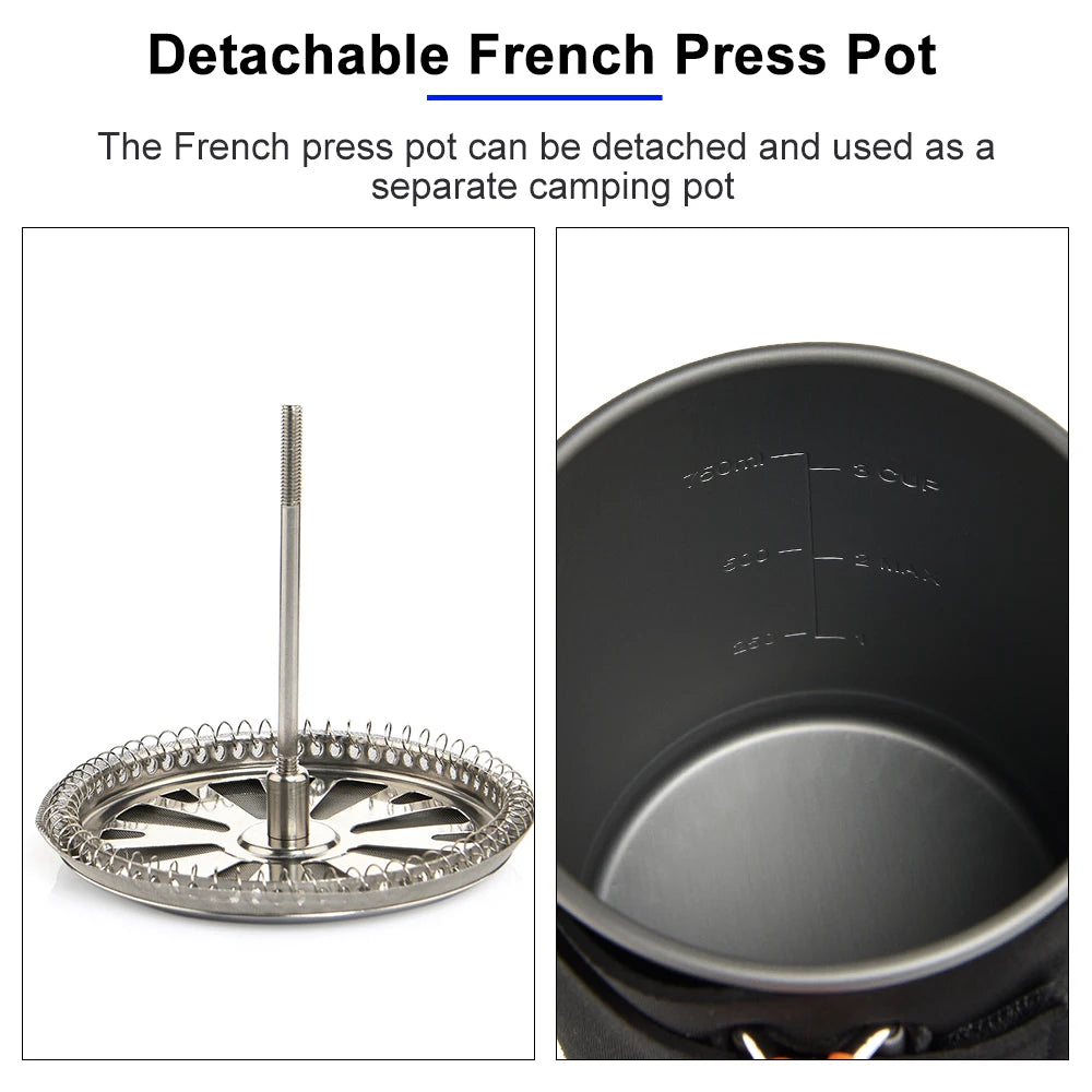 Widesea Camping Gas Stove With Heat Exchanger And Cookware Set