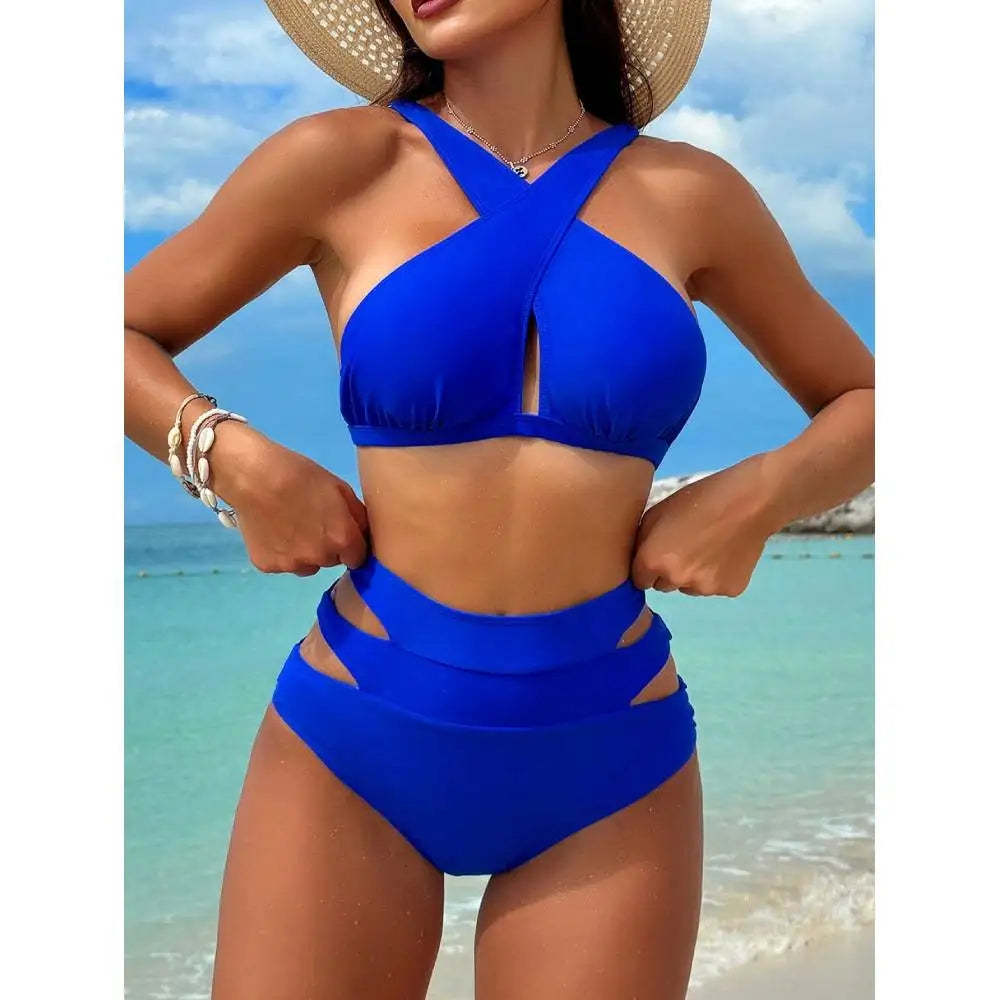 CIKINI CN Halter Neck Two Piece Bikini Set Summer Beach