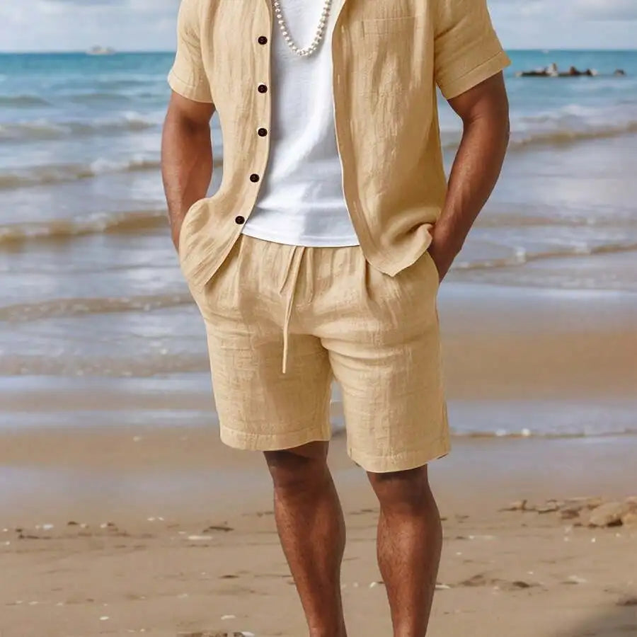 Quick Dry Men's Casual Summer T Shirt And Shorts Set