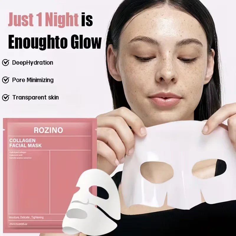 ROZINO Bio Collagen Facial Mask for Hydrated and Glowing Skin