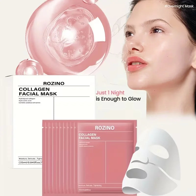 ROZINO Bio Collagen Facial Mask for Hydrated and Glowing Skin
