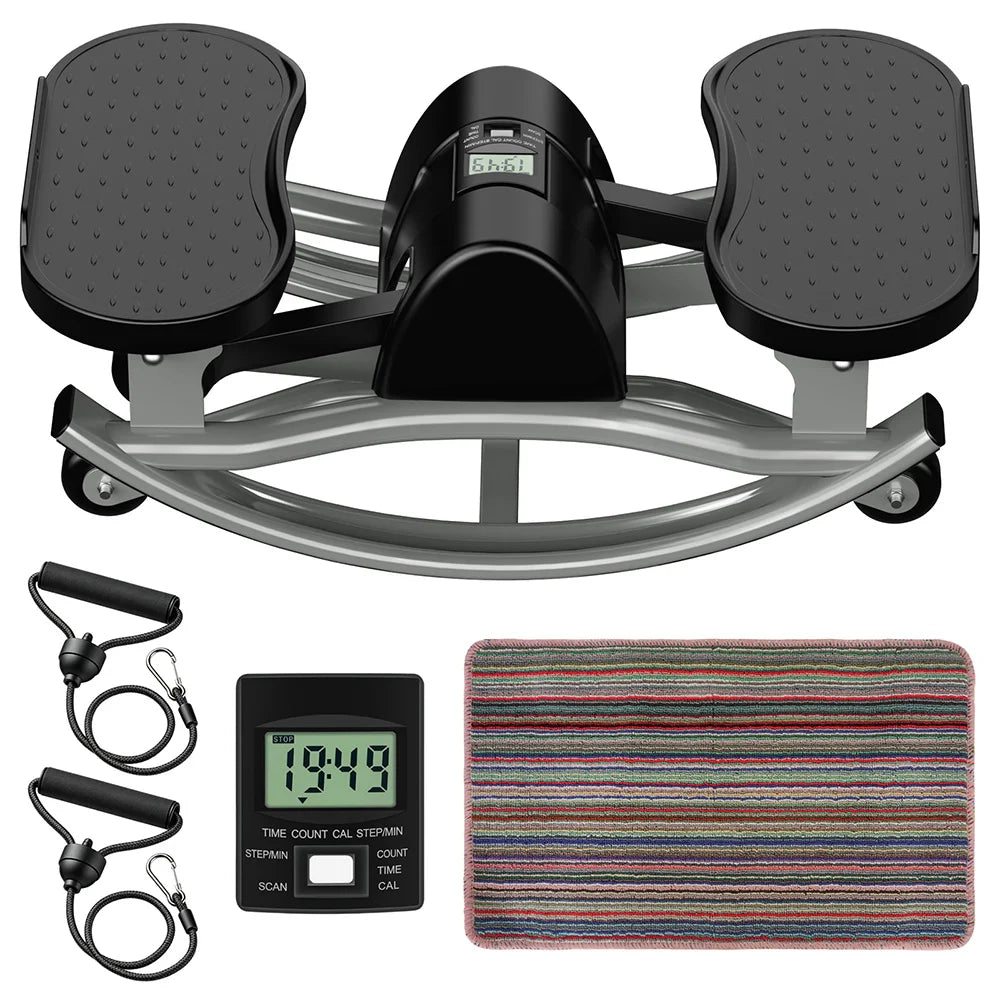Multi Function Stair Climber With Digital Display And Resistance Bands