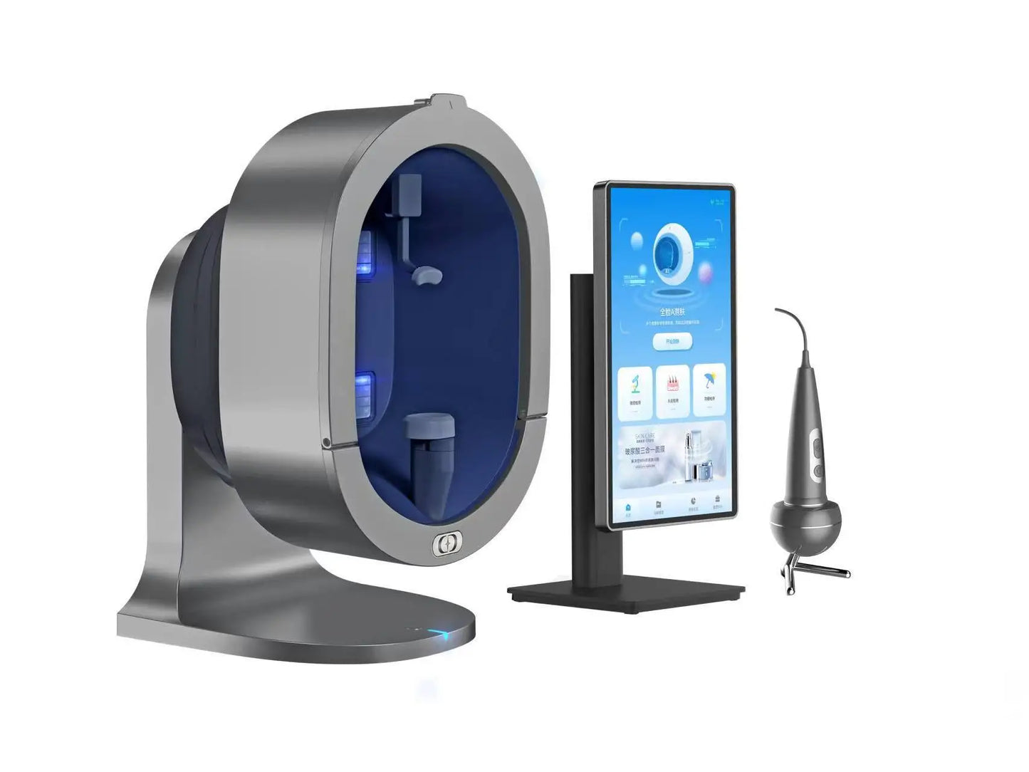 21.5 Inch X5 Facial Skin Analyzer Machine 3D AI Scalp Analyser Multi-Language AI Facial Skin Analysis Scanner for Beauty Care