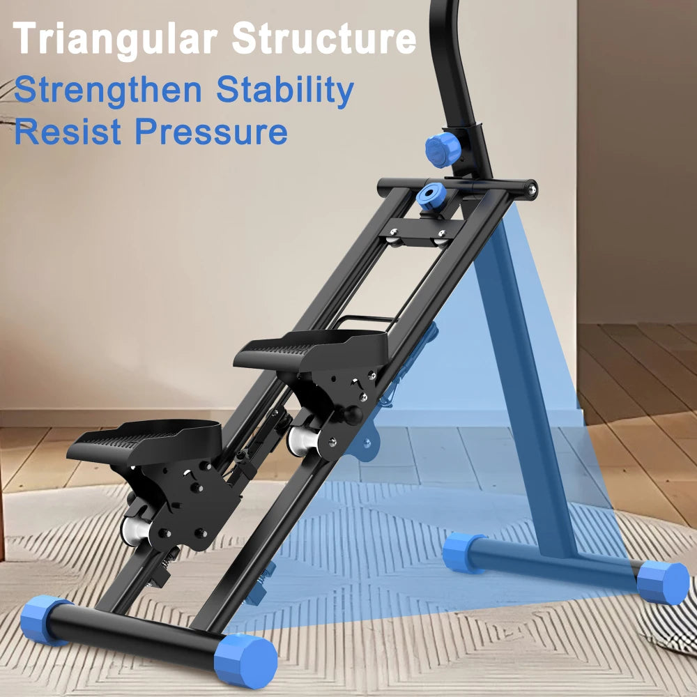 Ye Home Stair Stepper - Upgrade Vertical Climber Workout Machine for Full-Body Exercise, Fitness Equipment with Stable Frame & Adjustable Handlebar - Blue