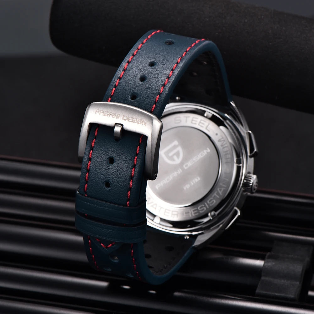 PAGANI DESIGN Men's Sapphire Quartz Chronograph Luxury Wristwatch