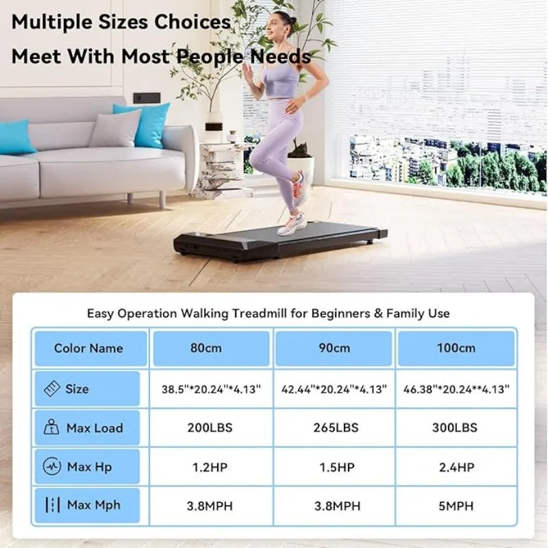 Superun 2-in-1 Home Office Walking Treadmill With App And Remote Control