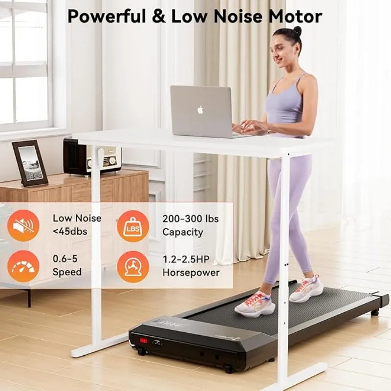 Superun 2-in-1 Home Office Walking Treadmill With App And Remote Control