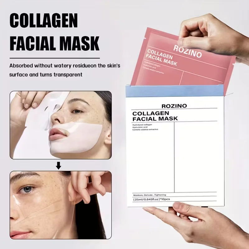 ROZINO Bio Collagen Facial Mask for Hydrated and Glowing Skin