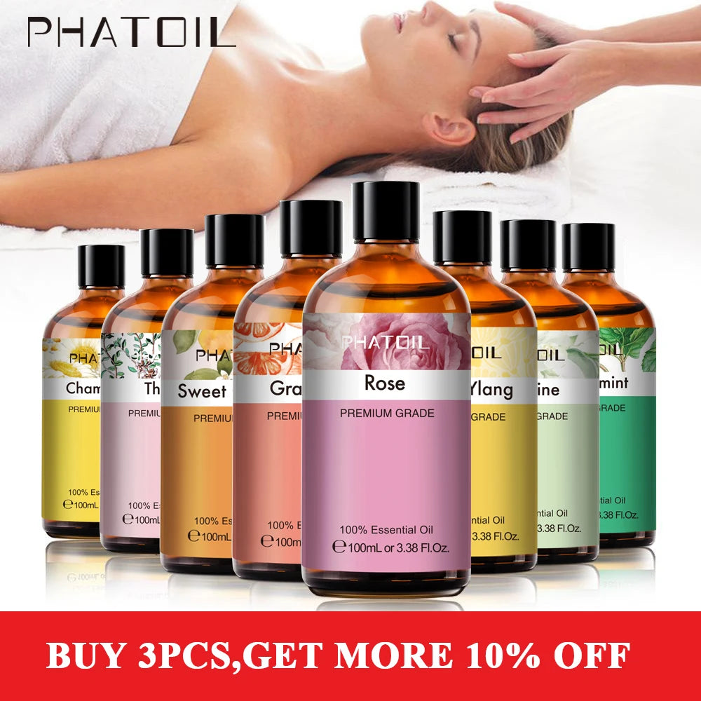 PHATOIL Pure Natural Essential Oils For Diffusers And Aromatherapy