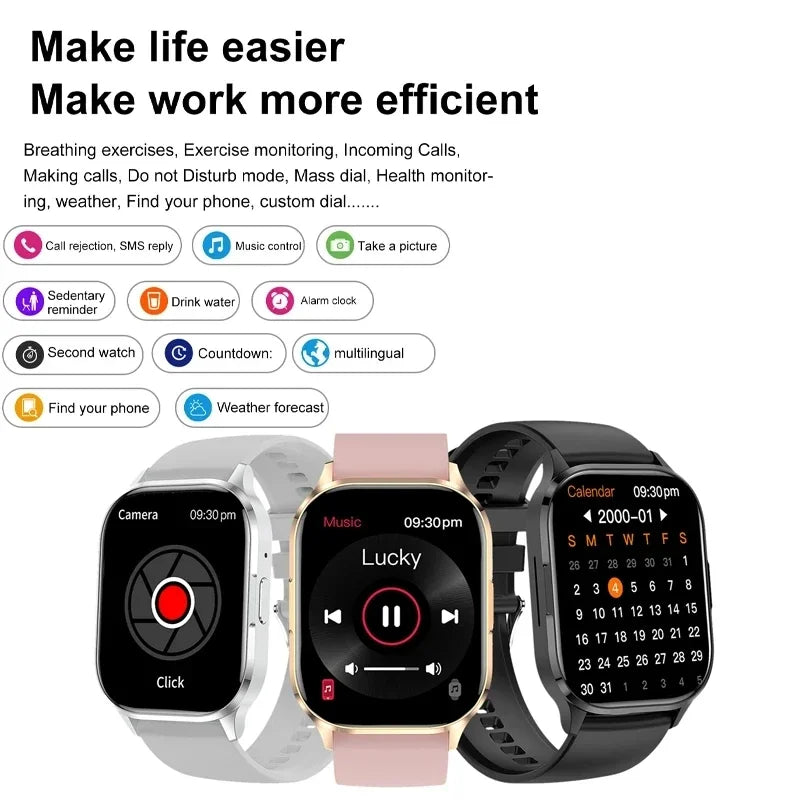 Ultra Thin Smartwatch With Bluetooth Calling And Health Tracking