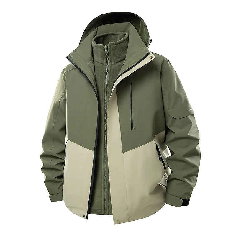 OTIKKC Waterproof Windproof Three In One Thermal Outdoor Jacket