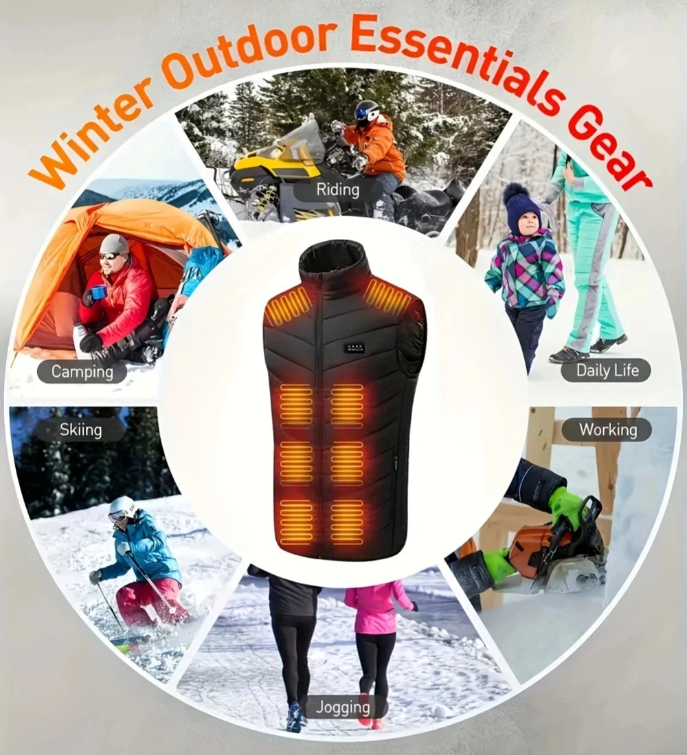 XIAOTREECN Heated Vest for Men and Women Thermal USB Jacket