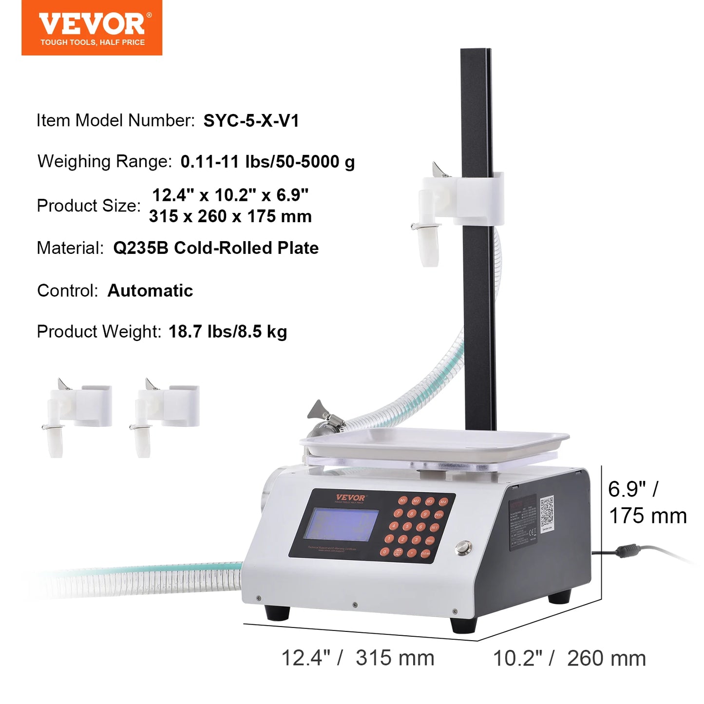 SucceBuy Automatic Liquid Filling Machine With Gear Pump Digital Control