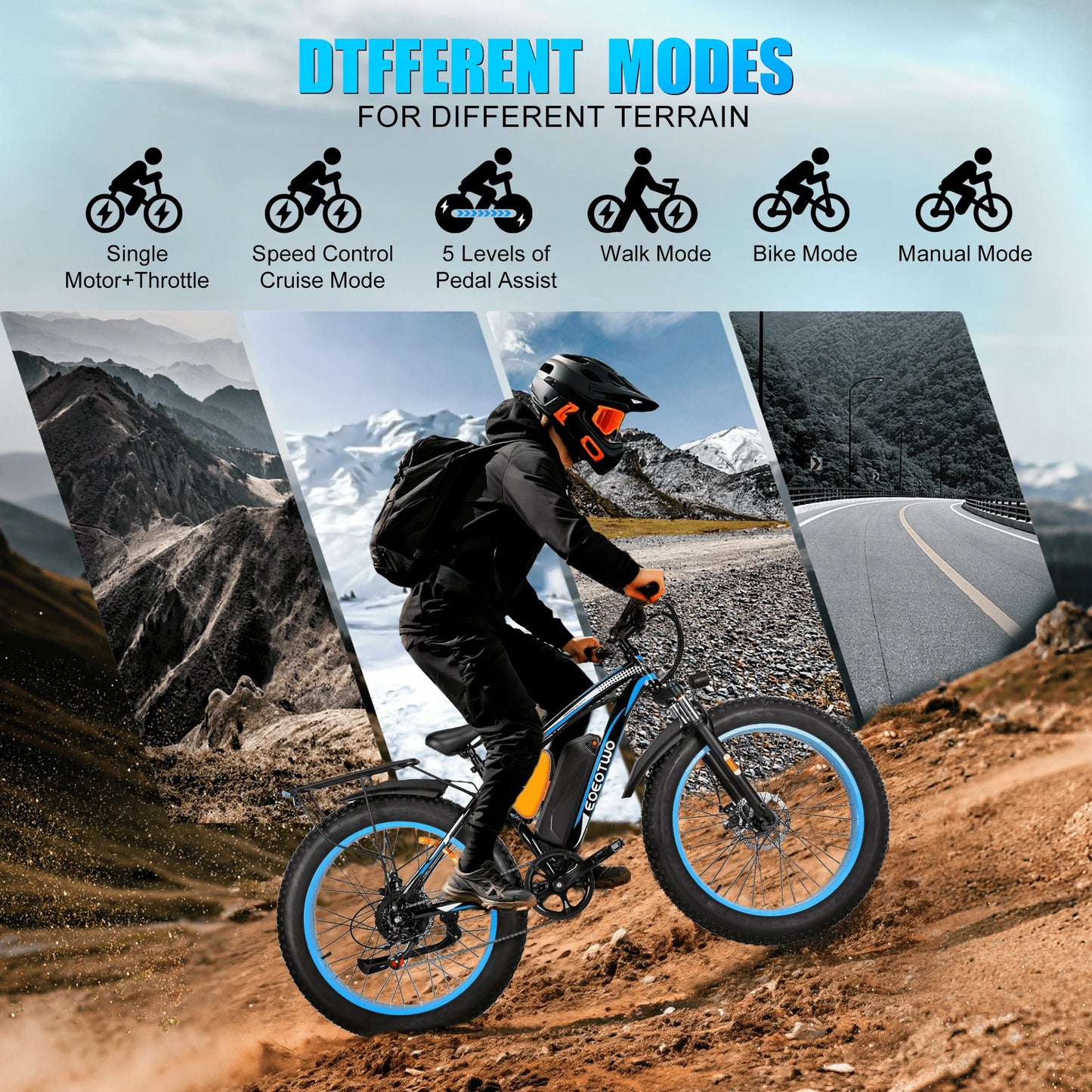 EOEOTWO Electric Fat Tire Ebike 1500W 960Wh Battery