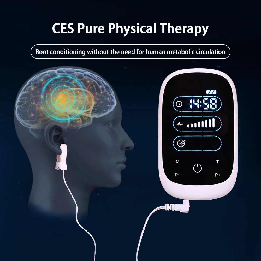 ATANG CES Device Brain Stimulation Therapy SleepAid Insomnia Earclip