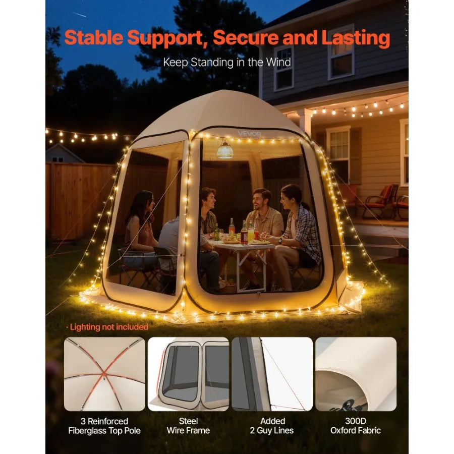 Screen House Pop Up Tent With Netting Sides Canopy
